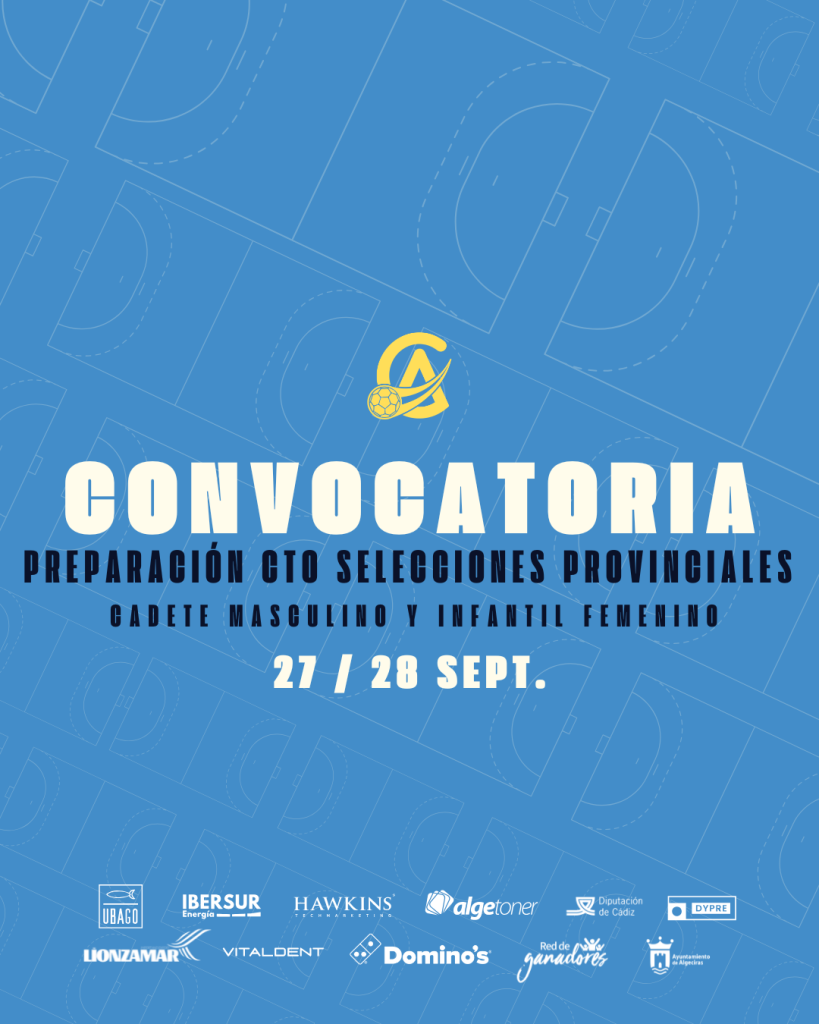 Convocatoria de Selecciones Provinciales 27-28 sept.